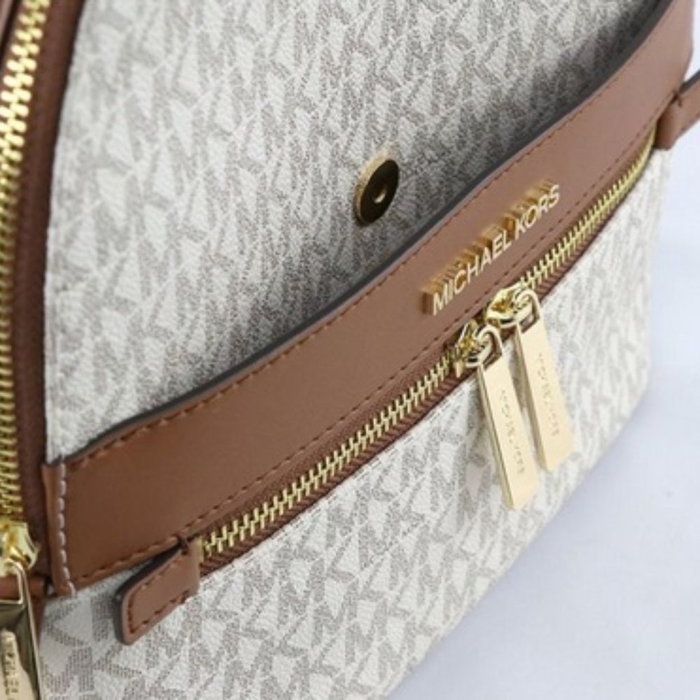MICHAEL KORS Kenly Medium Backpack Signature Vanilla Bag - Picture 16 of 16
